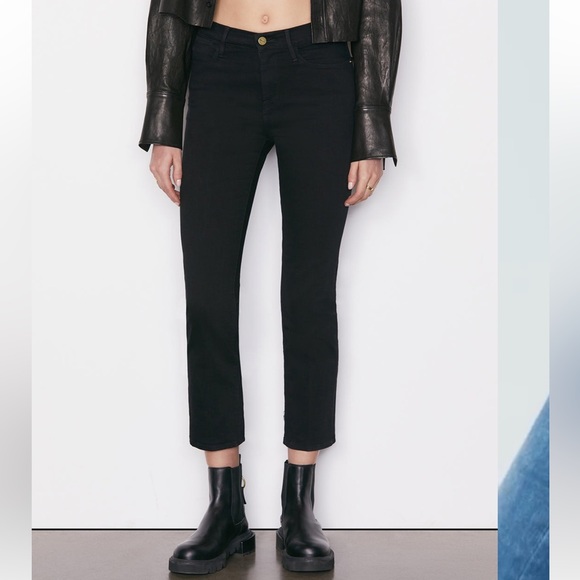 Le High Straight in Film Noir FRAME DENIM - Picture 1 of 4